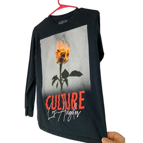 Popular Poison Culture Los Angeles Black T-shirt Long Sleeve Small Adult 5493 - Picture 4 of 6